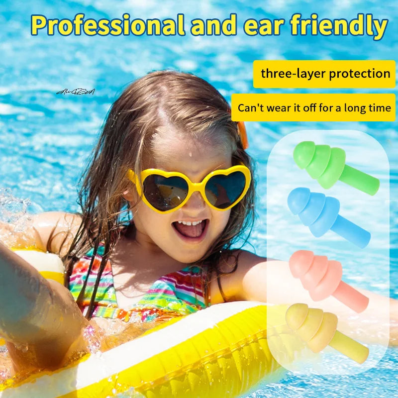 10-Pack Silicone Noise-Reducing Earplugs for Sleep & Work Silicone Earplugs QXL