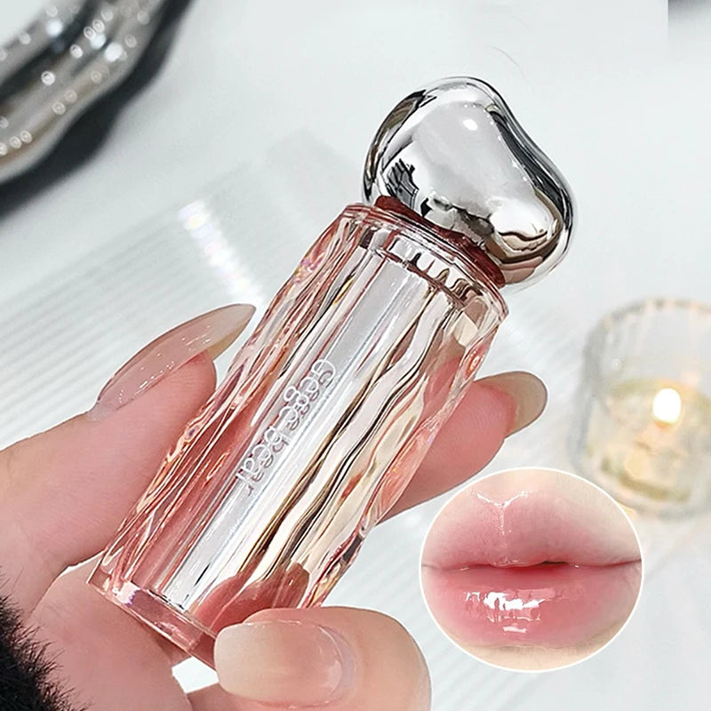Crystal Translucent Lip Glaze | Moisturizing Long-Lasting Color Lip Glaze Gloss QXL