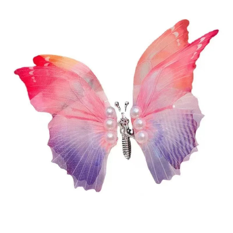Pearl Glitter Butterfly Hair Clip for Girls – Moving Wings Girls Hair Clip QXL