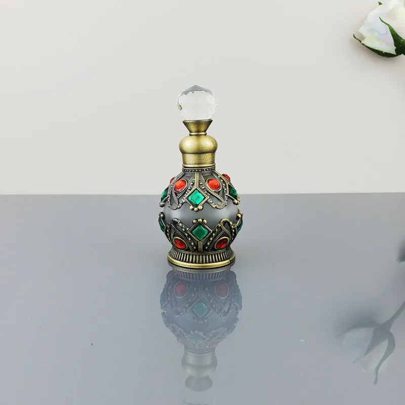 15ml Vintage Arab Style Metal Perfume & Essential Oil Dropper Bottle Perfume Dropper Bottle QXL