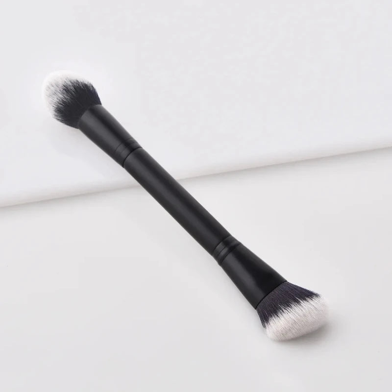 Double-Ended Contour & Repair Makeup Brush | Liquid Cream Powder Makeup Contour Brush QXL
