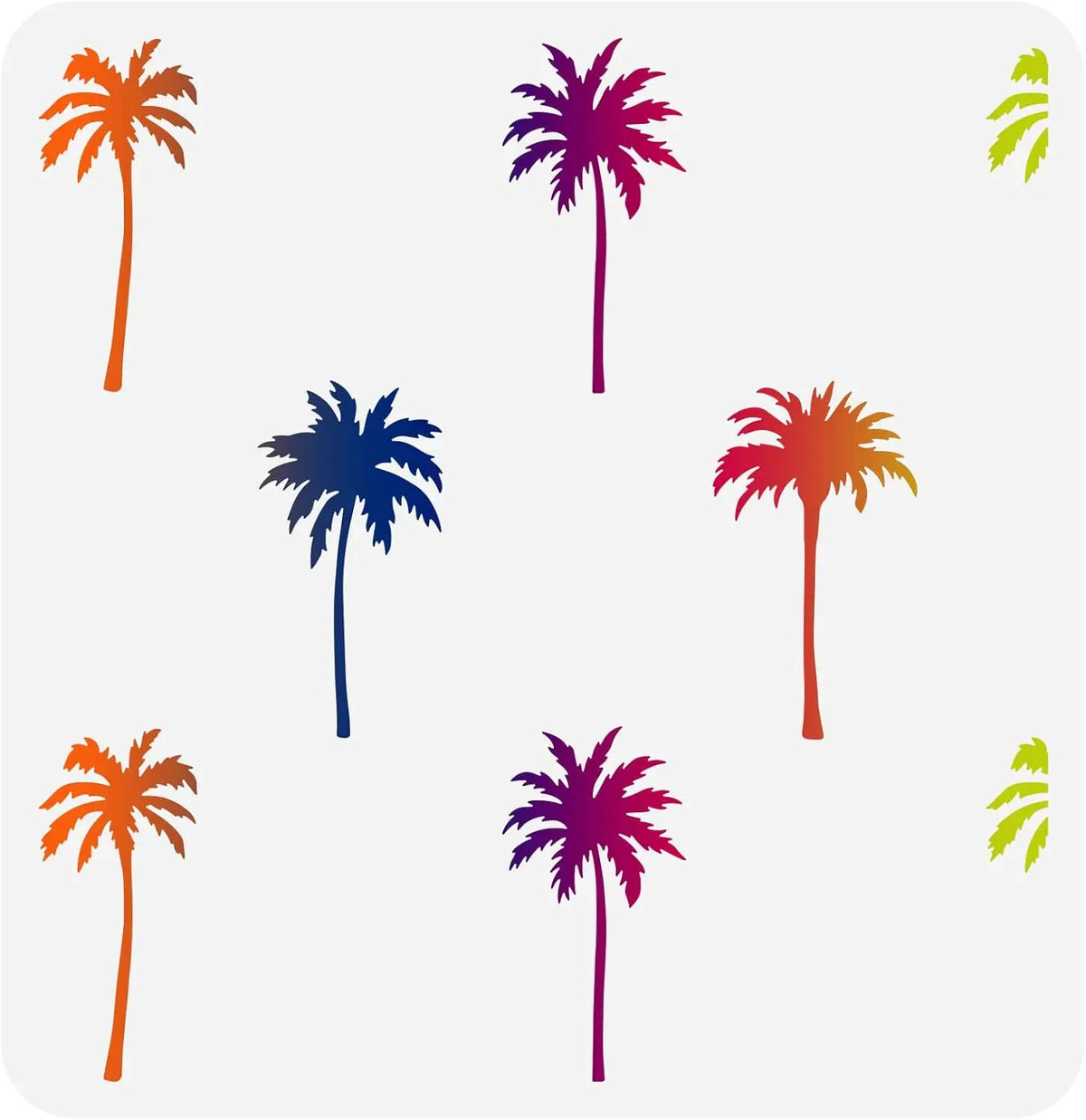 Reusable Palm Tree Stencil 11.8" | Tropical DIY Wall Art Craft Stencil QXL AECH04-14472