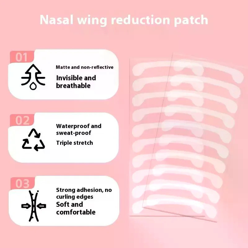 100-Pack Invisible Nose Wing Shaping Stickers | Makeup Tool Nose Shaping Stickers QXL
