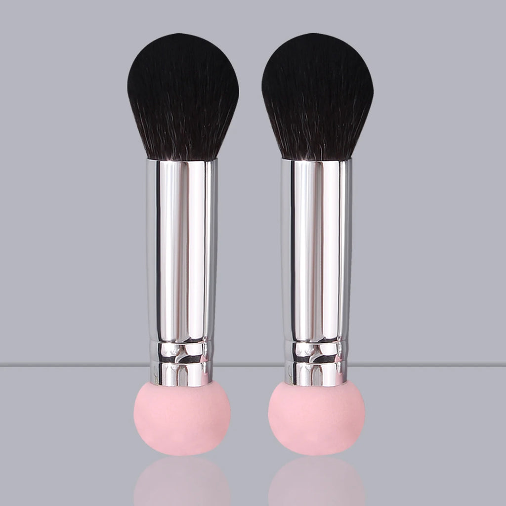 2-Pack Double-Ended Makeup Brushes | Foundation & Blush Set Makeup Brush Set QXL