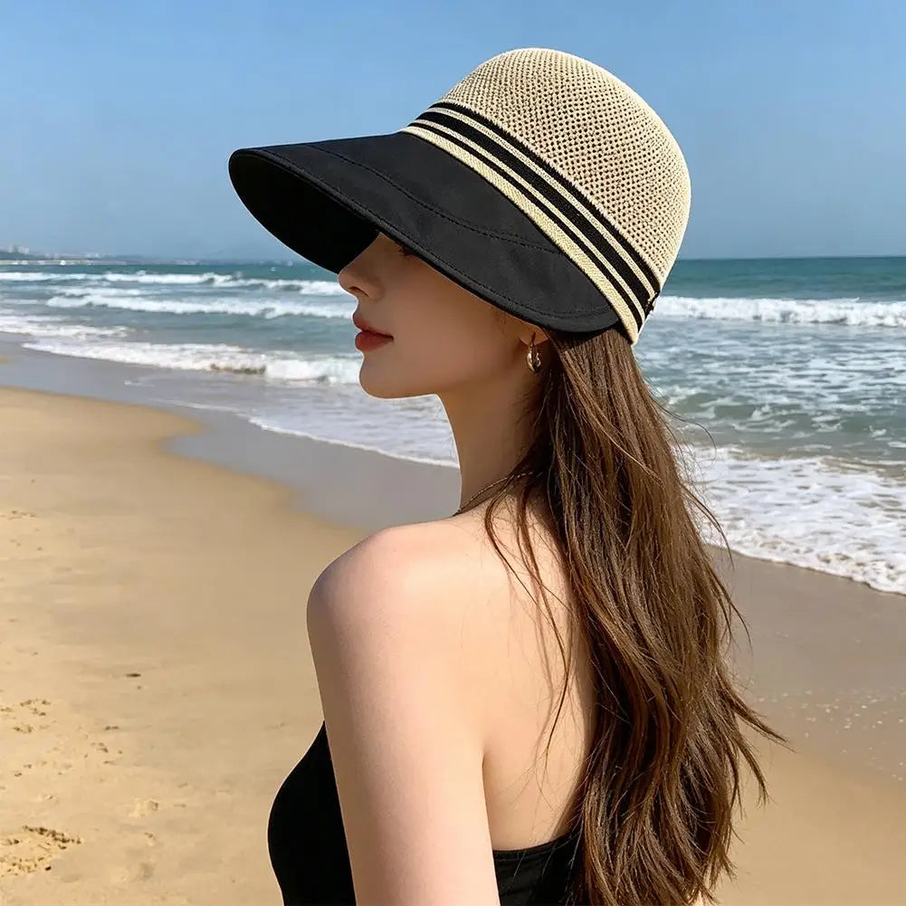 Women's Large Brim Sun Hat | Breathable Mesh Fisherman Hat Women's Sun Hat QXL
