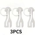 3-Pack Stainless Steel Reusable Shopping Cart Tokens & Key Ring Shopping Cart Token QXL 3pcs