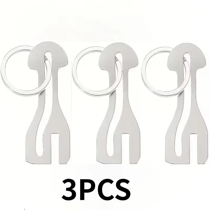 3-Pack Stainless Steel Reusable Shopping Cart Tokens & Key Ring Shopping Cart Token QXL 3pcs