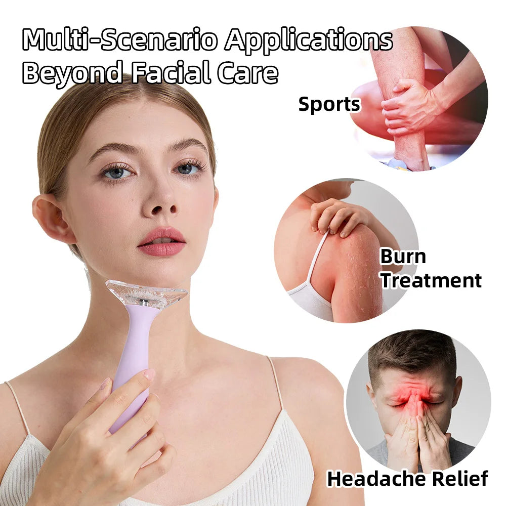 Facial Ice Roller Set with 2 Rollers & Carry Case | Skin Cooling Facial Ice Roller QXL