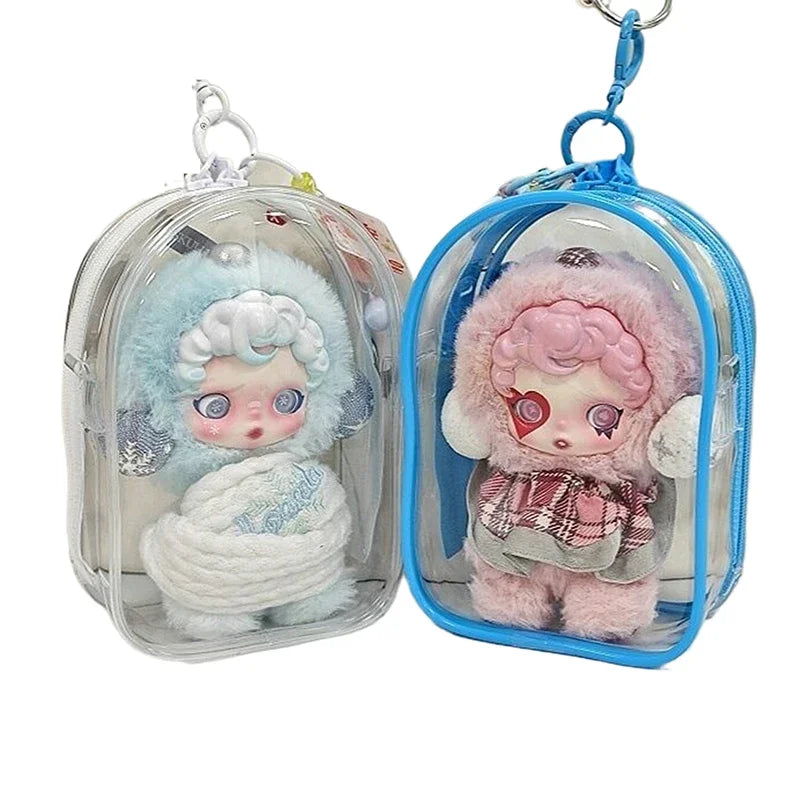 Transparent PVC Doll Display Case 15cm | Dustproof Zipper Bag Doll Display Case QXL