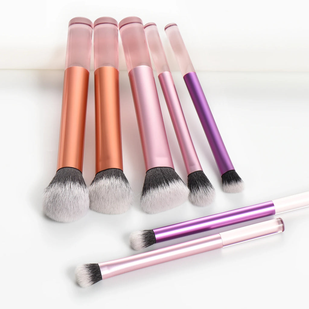 Synthetic Makeup Brush Set – Foundation, Powder & Eyeshadow Makeup Brush Set QXL