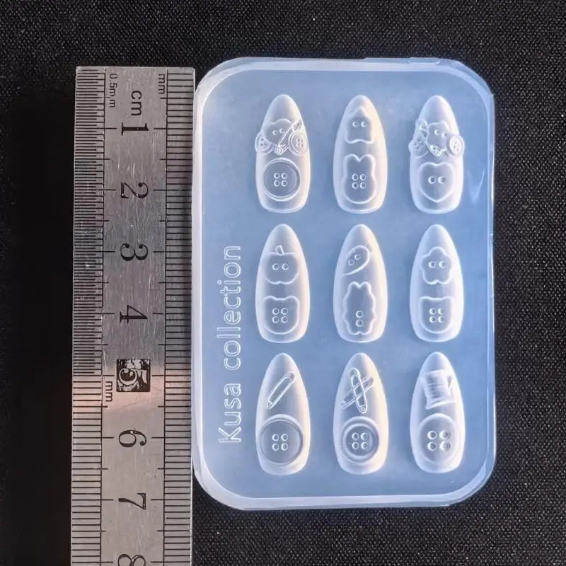 3D Lion Dance Silicone Nail Art Mold | DIY Manicure Template Nail Art Mold QXL A4