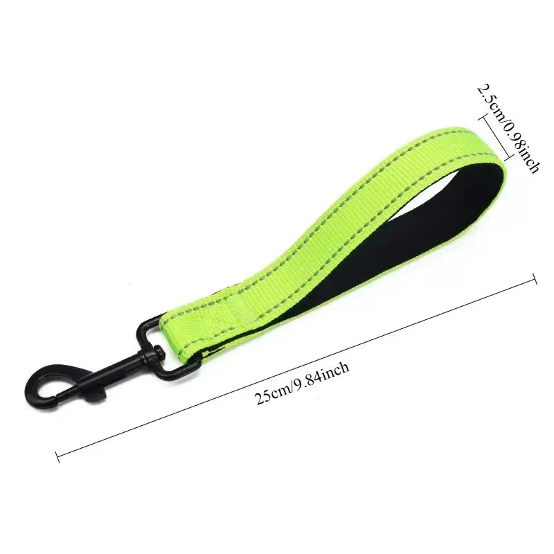 25cm Reflective Short Dog Leash | Padded Handle, Medium & Large Dogs Short Dog Leash QXL