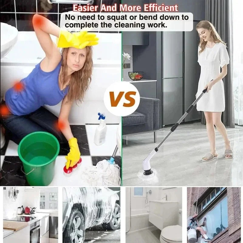Cordless Electric Spin Scrubber | Power Brush for Tile & Grout Electric Spin Scrubber QXL