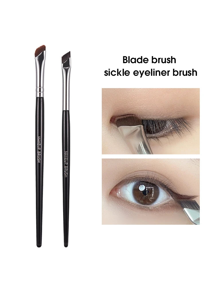 GECOMO Sickle Eyeliner & Eyebrow Brush | Bevel Knife Edge Eye Makeup Brush QXL