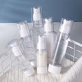 Airless Vacuum Pump Bottles 15–100ml | Refillable Travel Set Travel Pump Bottle QXL 30ML spray PP