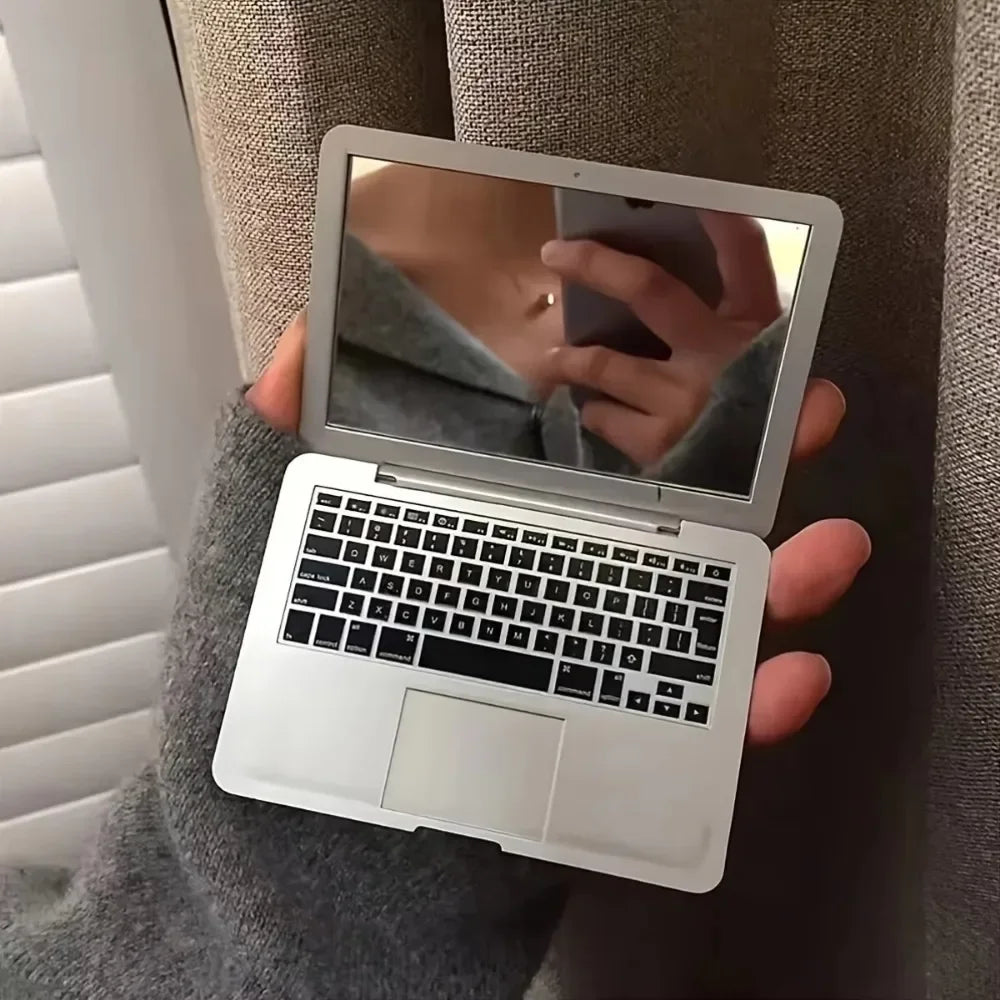 Laptop-Shaped Foldable Pocket Mirror | Mini Makeup Mirror Pocket Makeup Mirror QXL