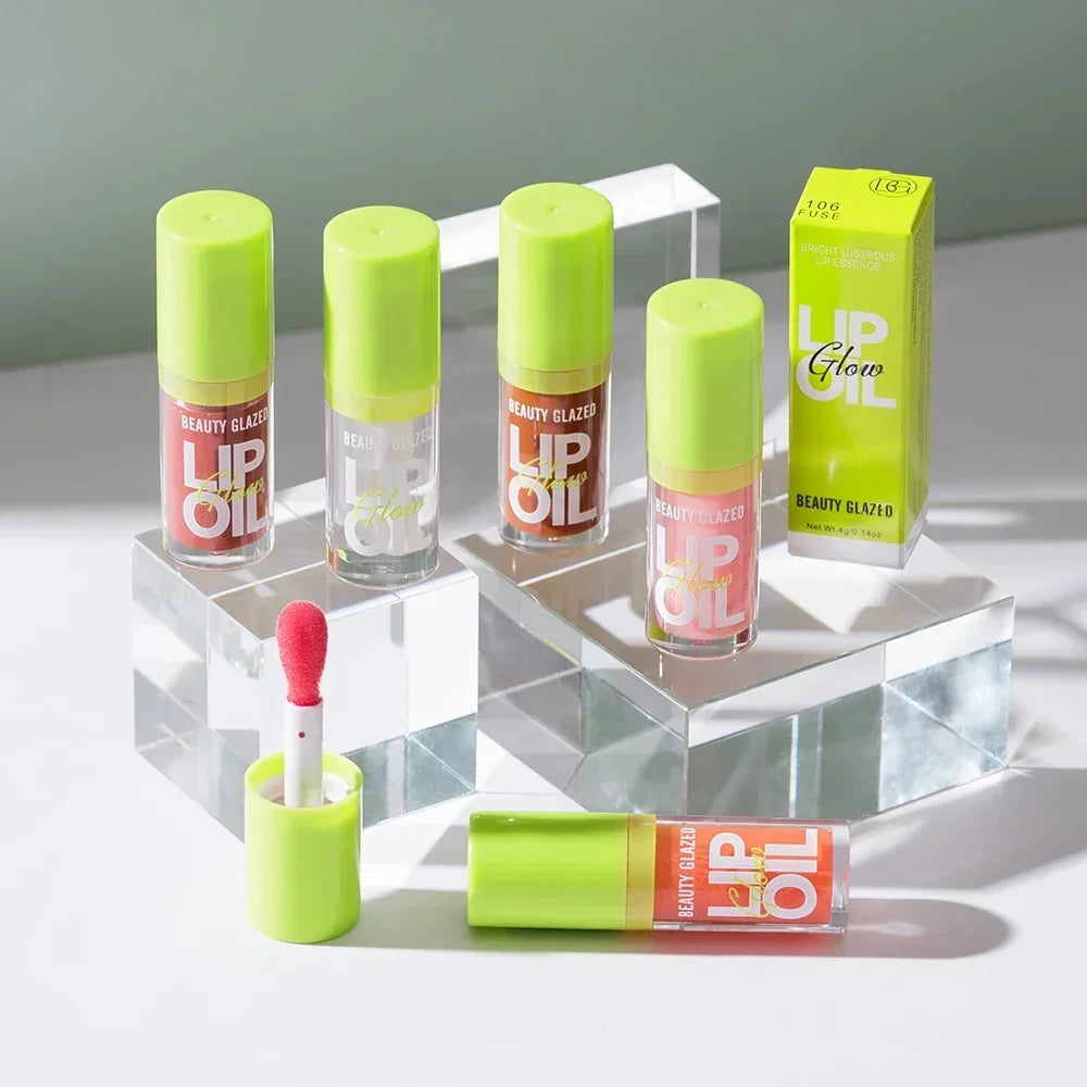 Beauty Glazed Shimmer Lip Gloss Oil | Moisturizing Tint Lip Gloss Oil QXL