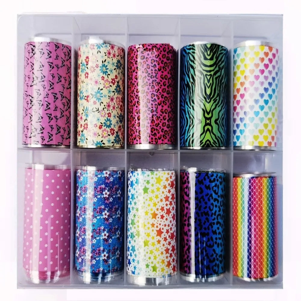 Nail Foil Stickers – Flower, Leopard & Sequin Decals Nail Foil Stickers QXL 2
