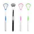 2-Pack Reusable Tongue Scrapers | Adult Oral Cleaning Brush Tongue Scraper Set QXL Black op bag 2pcs