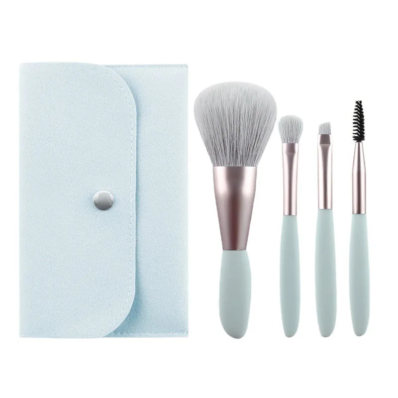 ZOREYA 4-Piece Mini Makeup Brush Set | Colorful Beginner Kit Mini Makeup Brush Set QXL