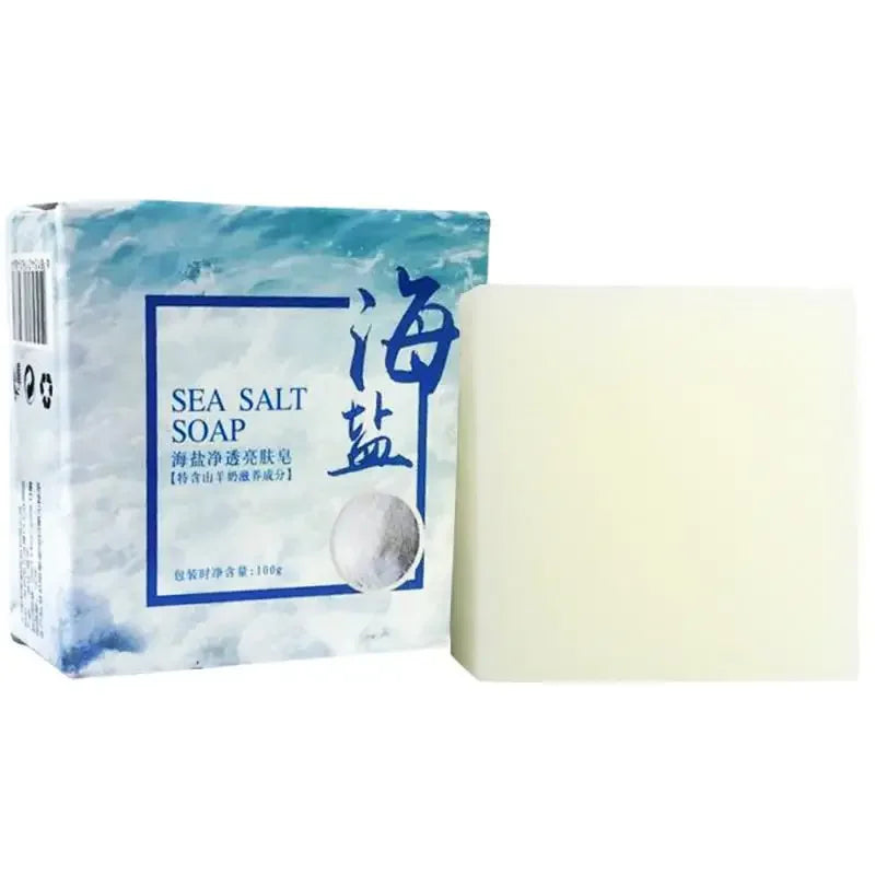 Handmade Sea Salt & Goat Milk Soap Bar 100g | Soft Foam Handmade Soap Bar QXL Light Grey