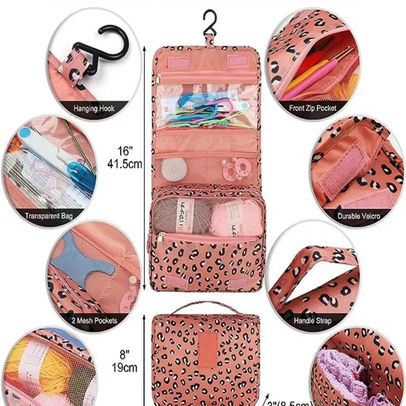 59-Piece Crochet Hook Set with Portable Hanging Storage Bag Crochet Hook Set QXL