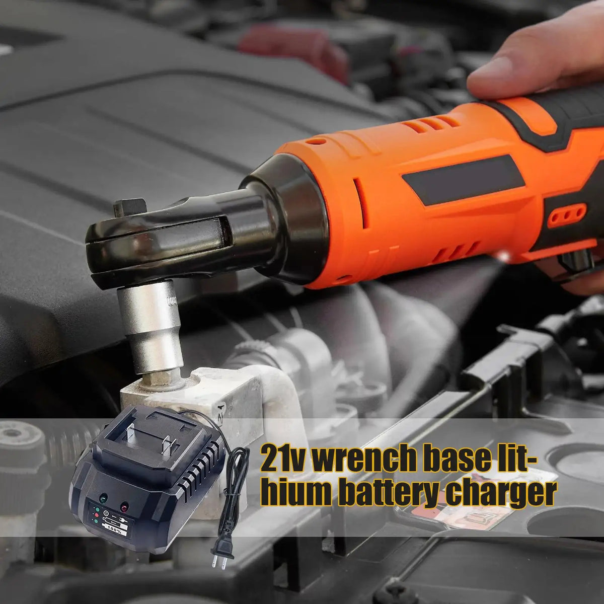 21V Lithium Battery Charger for Electric Drill, Wrench & Grinder Power Tool Charger QXL