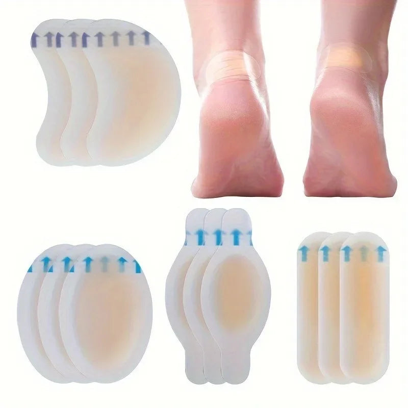 10-Pack Transparent Gel Foot Pads – Toe & Heel Cushion Patches Gel Foot Pads QXL
