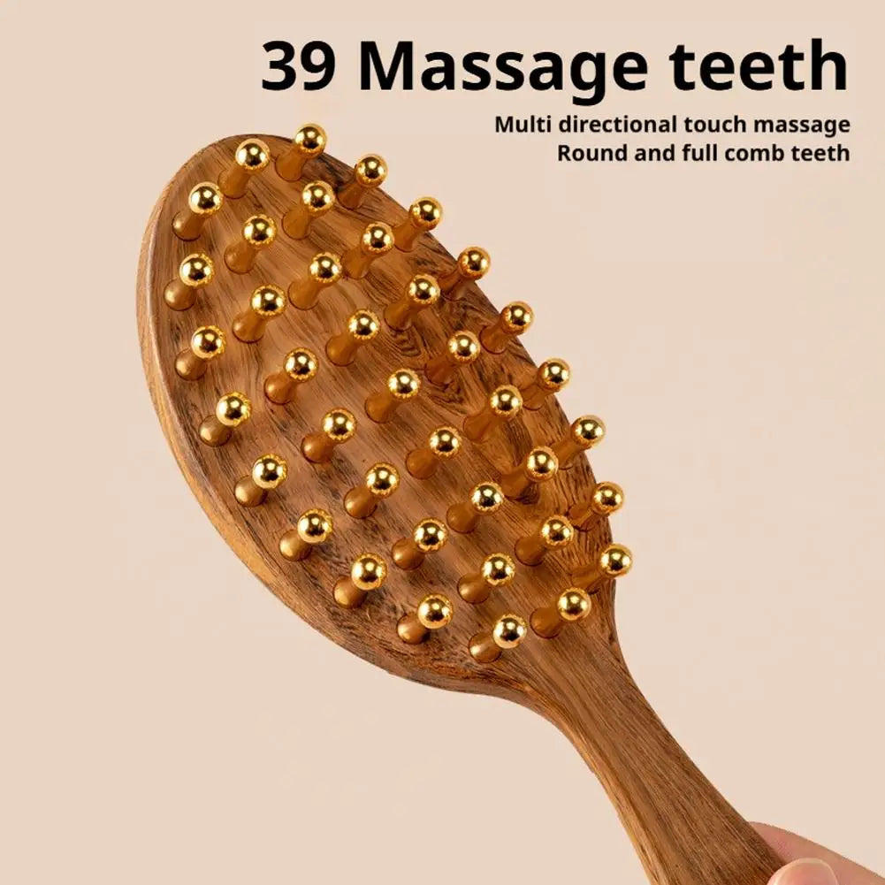 39-Tooth Long-Handle Scalp Massage Comb | Acupoint Stimulator Scalp Massage Comb QXL
