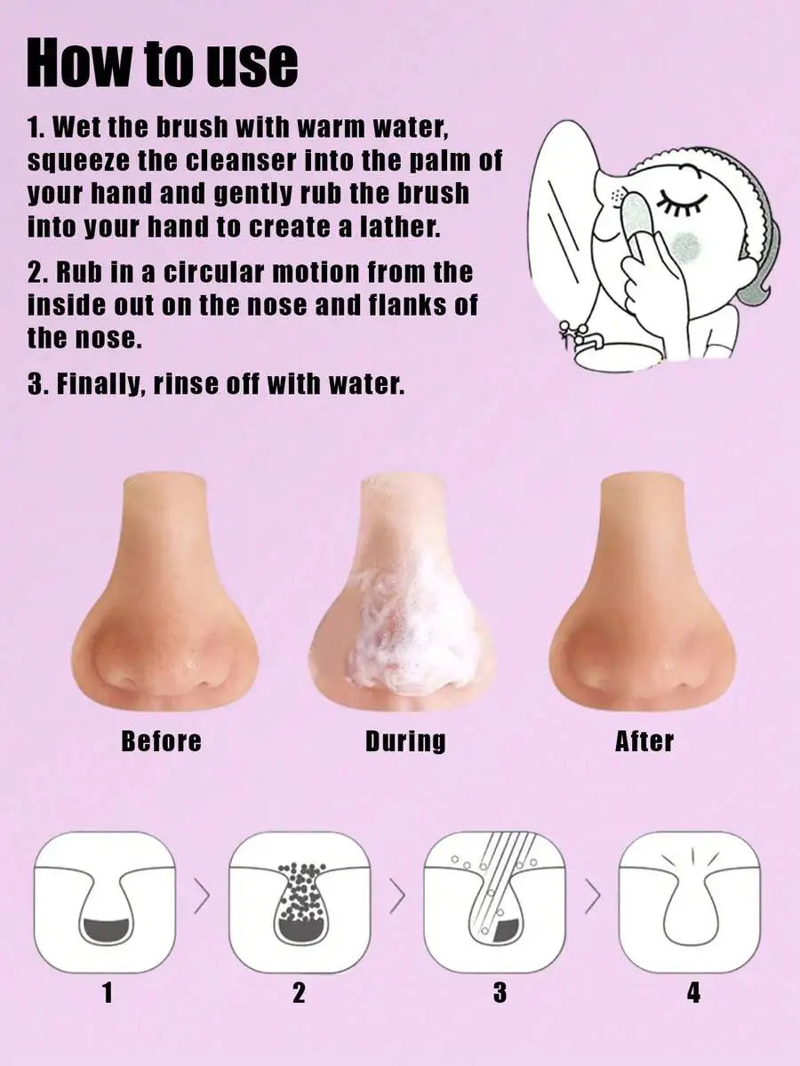 Silicone Finger Facial Brush | Soft Bristle Pore Cleansing Facial Cleansing Brush QXL