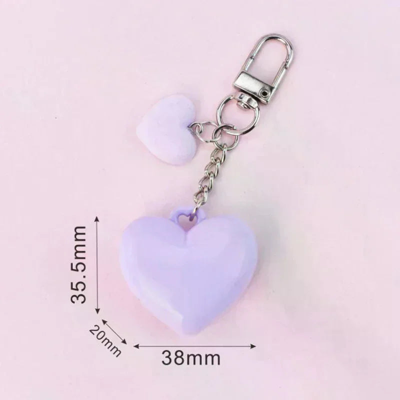Heart-Shape Empty Compact Case with Keychain & Mirror | YOVIP Empty Compact Case QXL