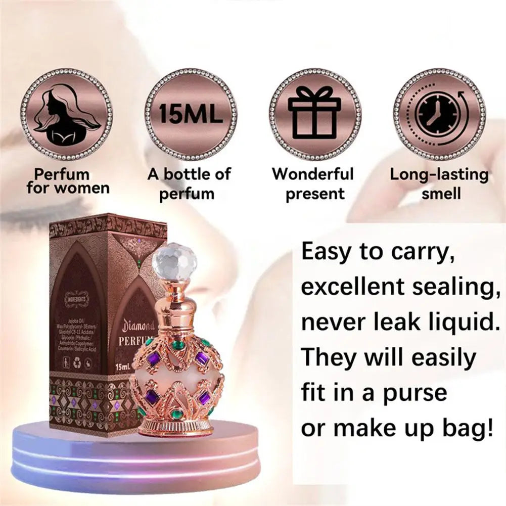 Arabian Floral Perfume | Rose, Jasmine & Vanilla | 15ml Women's Perfume QXL