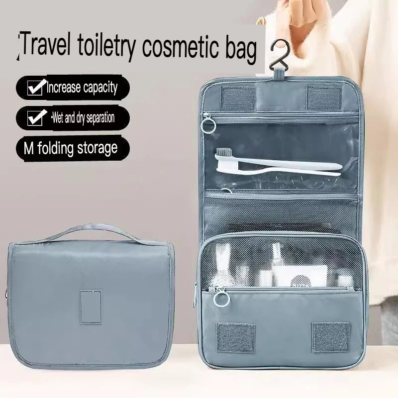 Foldable Travel Makeup Bag | Large Capacity Toiletry Organizer Travel Makeup Bag QXL