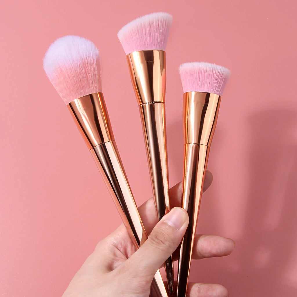 KOSSHOW Blush Brush | Rose Gold Handle, Contour & Blending Makeup Blush Brush QXL