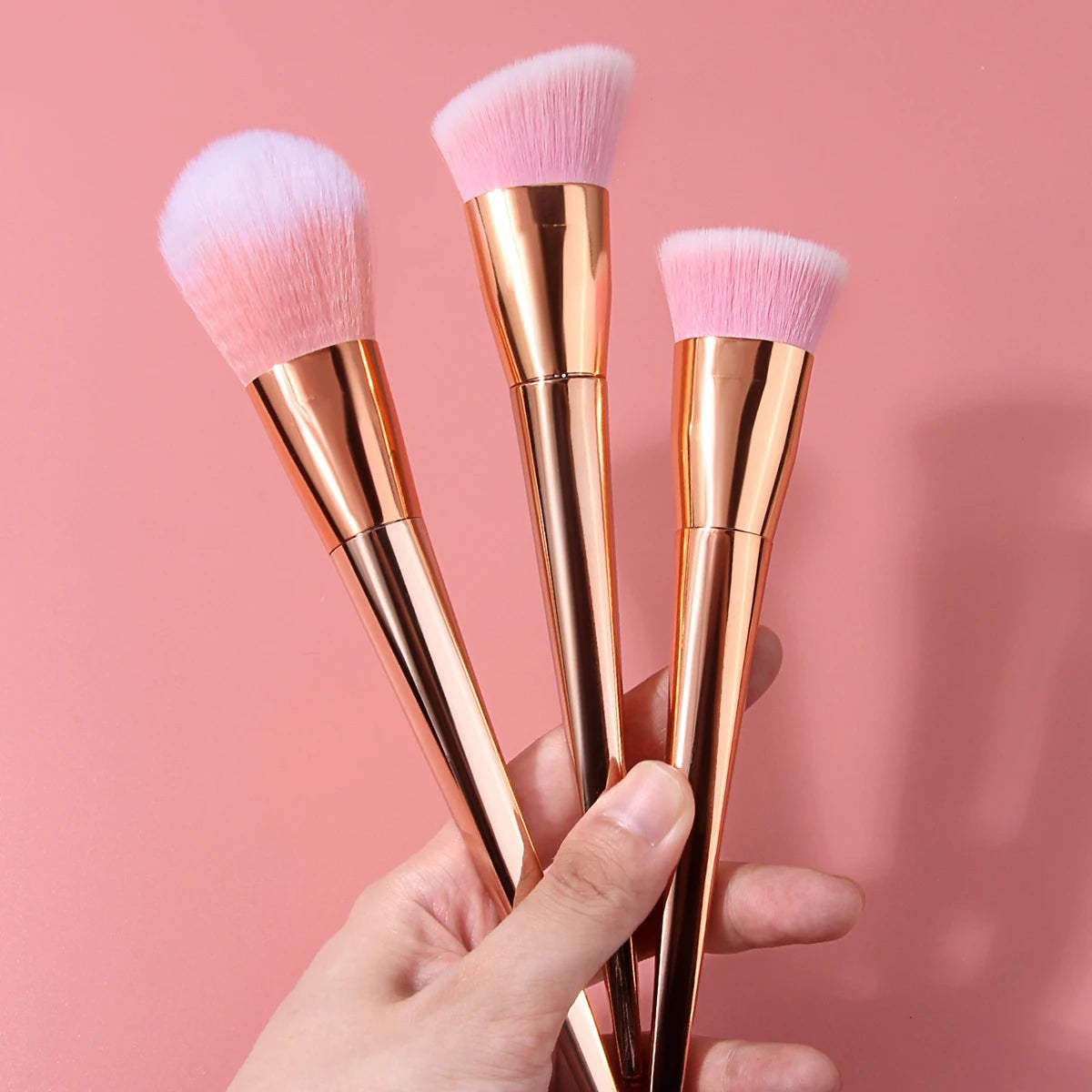 KOSSHOW Blush Brush | Rose Gold Handle, Contour & Blending Makeup Blush Brush QXL