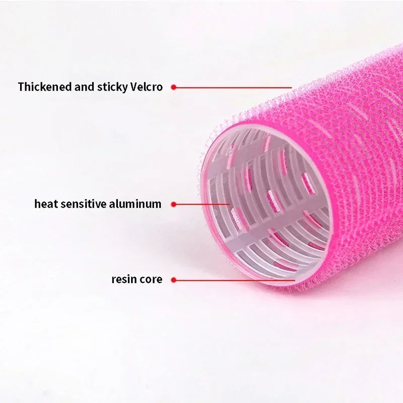 Self-Adhesive Magic Hair Rollers | Heatless DIY Curl Styling Hair Curler Roller QXL