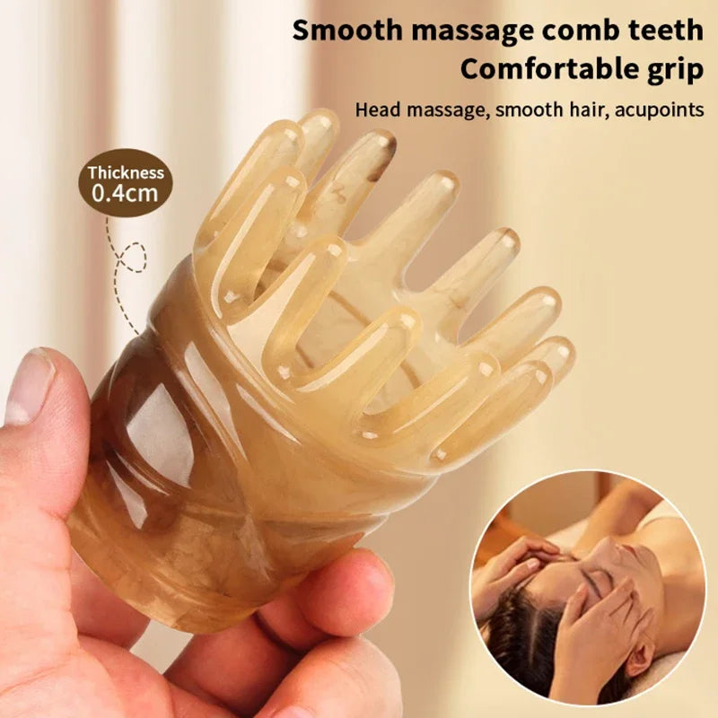 Resin Scalp Massage Comb | Gua Sha Head Massager Tool Scalp Massage Comb QXL