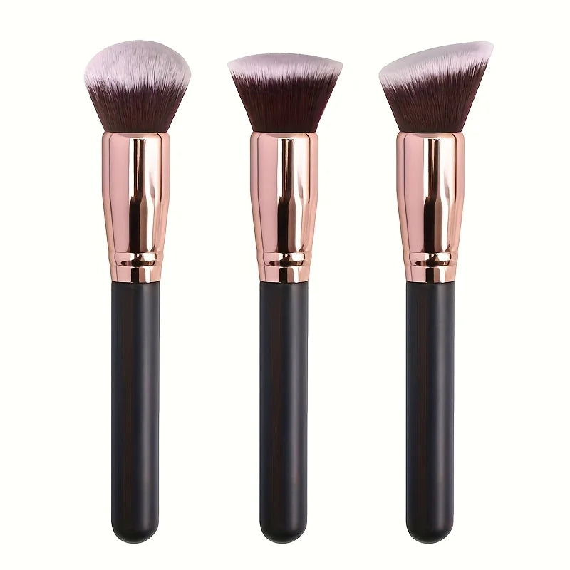 3-Piece Makeup Brush Set | Foundation, Blush & Eyeshadow Brushes Makeup Brush Set QXL