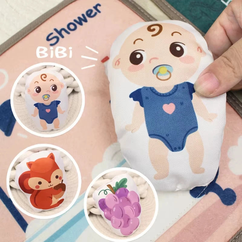 Montessori Quiet Busy Book | Soft Felt Sensory Toy for Toddlers Montessori Activity Book QXL