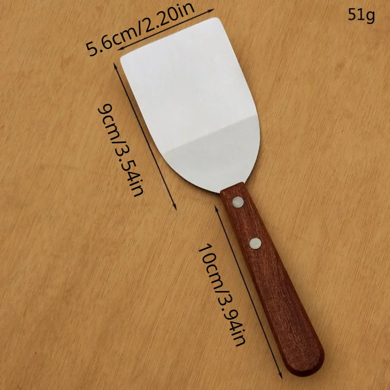 Stainless Steel Brownie Spatula with Wooden Handle Baking Spatula QXL