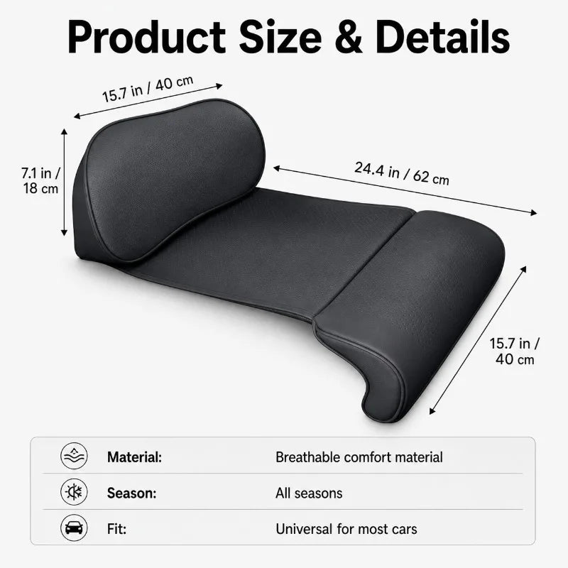Universal Car Seat Cushion – Lumbar & Leg Support Car Seat Cushion QXL