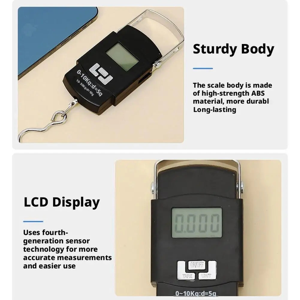 Digital Luggage Scale 110lb/50kg | Backlit LED & Tare Function Digital Luggage Scale QXL