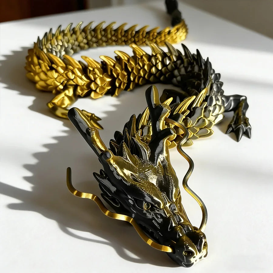 3D Printed Articulated Dragon Figurine 30–90cm | Collectible Dragon Figurine QXL