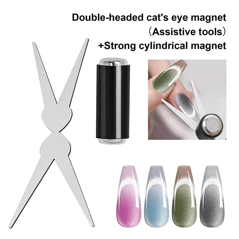 2-in-1 Cat Eye Nail Magnet Stick | French Manicure Tool Nail Magnet Stick QXL