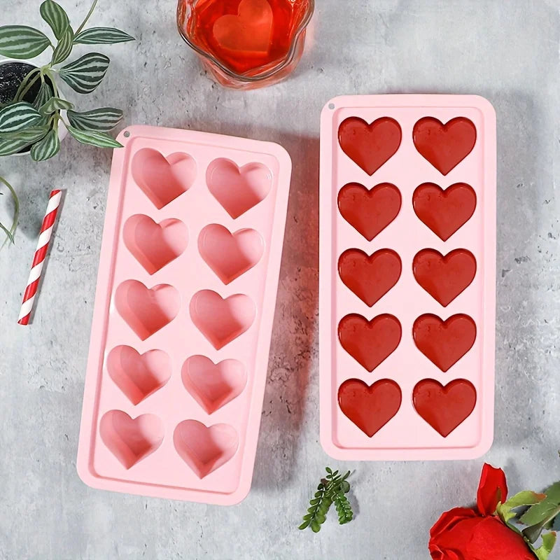 Silicone Heart Ice Cube Tray | Chocolate, Candy & Pudding Mold Silicone Ice Mold QXL