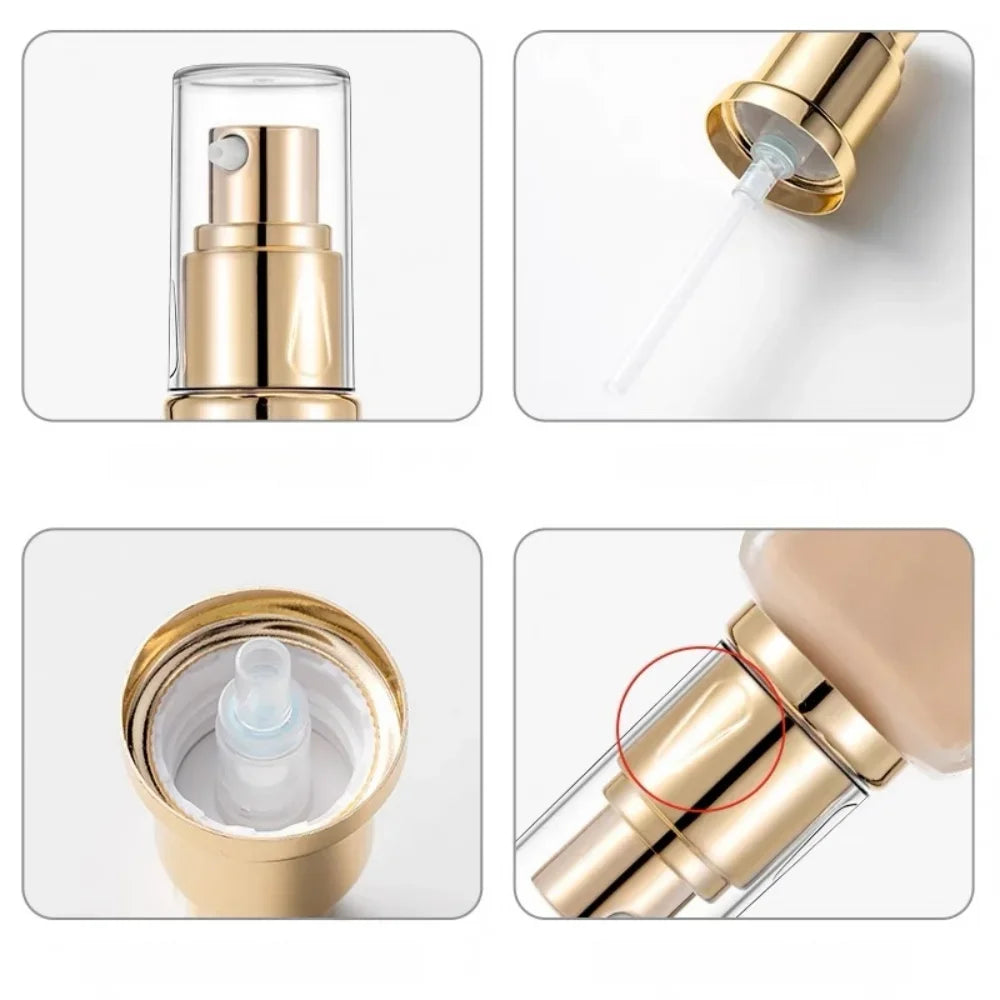 30ml Foundation Pump Dispenser Replacement Head with Lid Foundation Pump Dispenser QXL