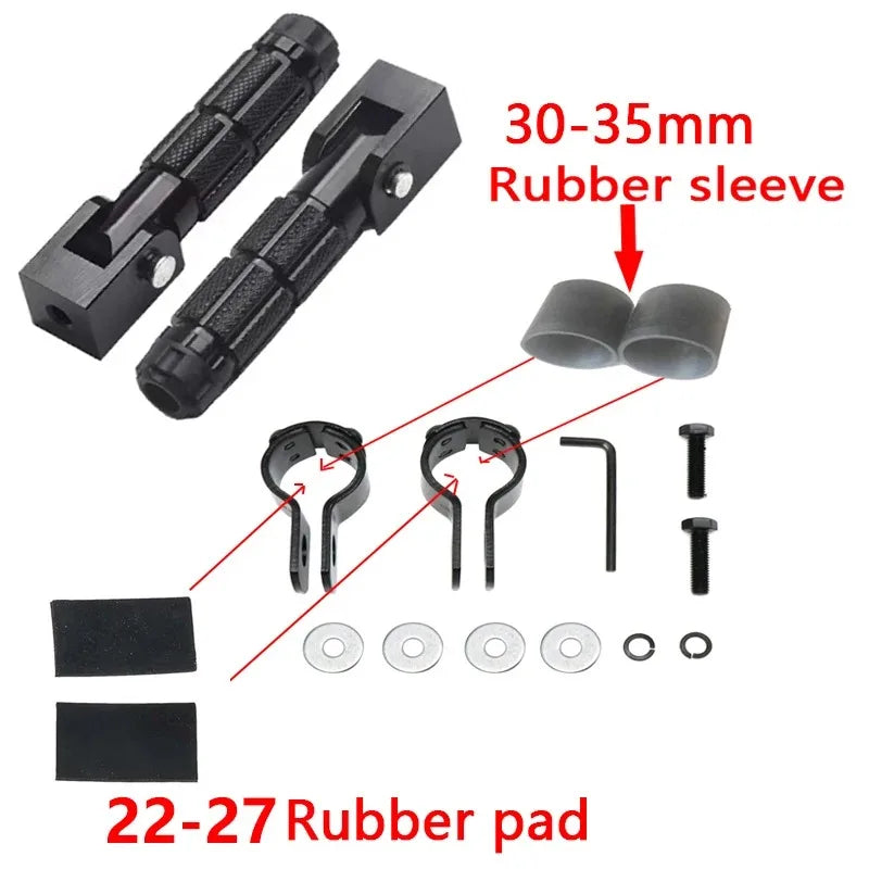 M8 Foldable Motorcycle Rear Footpegs | CNC Aluminium Universal Motorcycle Footpegs QXL
