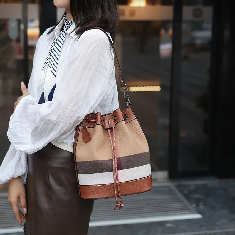 Luxury Leather Large Tote Diaper Bag | Minimalist Design Tote Diaper Bag QXL