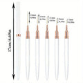 5-Pc Nail Art Liner Brush Set | Striping & UV Gel Painting Nail Art Liner Brushes QXL White 5Pcs