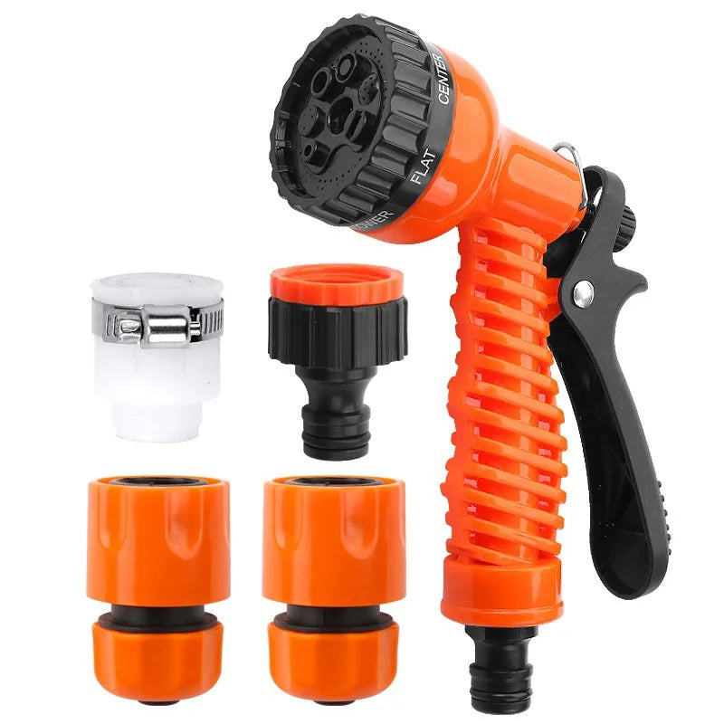 8-Mode High-Pressure Garden Hose Nozzle Sprayer Gun Garden Hose Nozzle QXL With connector A